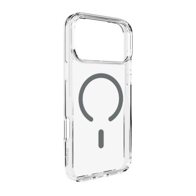 Puro Lite Mag TPU+PC Case Compatible with MagSafe for iPhone 17 Pro - Transparent with Gray Ring