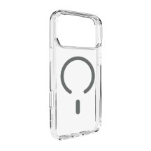 Puro Lite Mag TPU+PC Case Compatible with MagSafe for iPhone 17 Pro - Transparent with Gray Ring