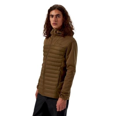 4. Berghaus Vaskye Hooded Hybrid Jacket, Size M, Brown