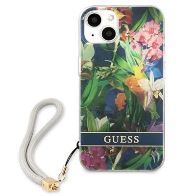 3. Guess GUHCP13SHFLSB iPhone 13 mini 5.4" blue/blue hardcase Flower Strap