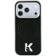 3. Karl Lagerfeld Grained Embossed Ring & Kameo Logo MagSafe Case for iPhone 18 Pro Max / 17 Pro Max - Black
