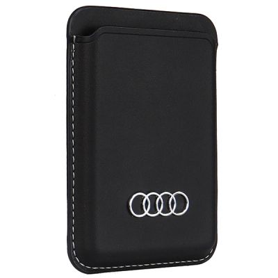 6. Audi Synthetic Leather magnetic wallet compatible with MagSafe - black