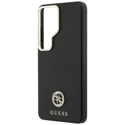 6. Guess Rhinestone Round Logo MagSafe Case for Samsung Galaxy S26 Ultra - Black