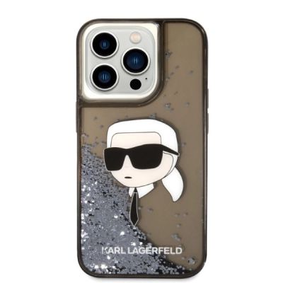 3. Karl Lagerfeld KLHCP14LLNKHCK iPhone 14 Pro 6.1" black/black hardcase Glitter Karl Head
