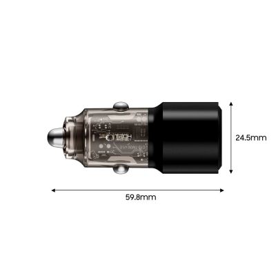 3. CC03 2-port PD100W car charger - black