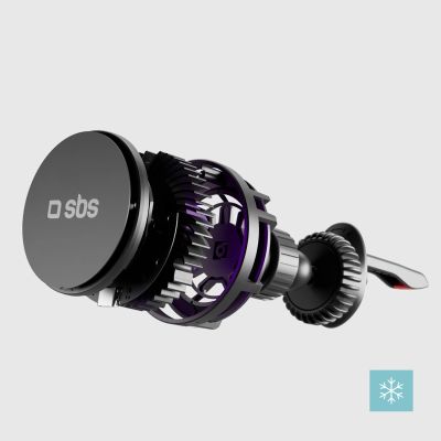 9. Smartphone holder with inductive charger SBS TESUPFANWIR15W 15W for air vent, with cooling - black