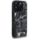 4. Karl Lagerfeld Grained Pattern & Logo MagSafe Case for iPhone 16 Pro - Black