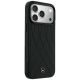 4. Mercedes Leather Crossed Lines MagSafe Case for iPhone 17 Pro Max / 18 Pro Max - Black