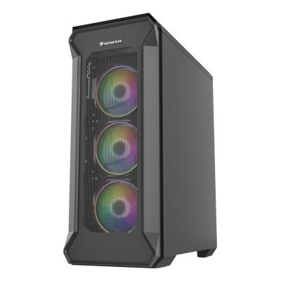 11. NATEC Genesis Irid 505 ARGB NPC-1518 Case (ATX, Micro ATX, Mini ITX; Black)