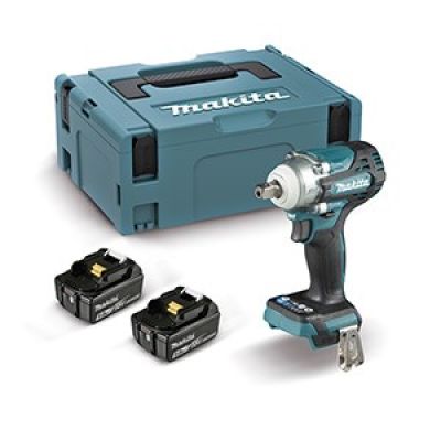 2. Makita cordless impact wrench SPUGINIS VERŻTAKLIS 18V 1/2 "330Nm 2x5.0Ah lagaminas MAKPAC DTW301RTJ