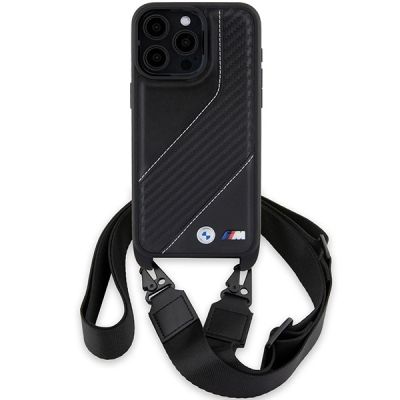 2. BMW M Edition Carbon Stripe & Strap case for iPhone 15 Pro Max - black