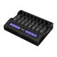 4. XTAR Charger for Cylindrical Li-Ion and NiMH Batteries VC8S