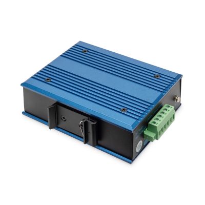 10. Industrial switch 4x 100 Base-TX + 1x uplink 100Base-FX (without module) DIN extended temperature range.