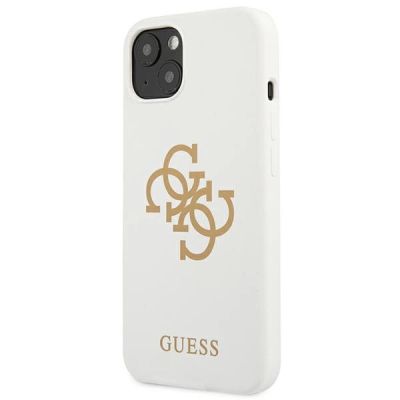 2. Guess GUHCP13SLS4GGWH iPhone 13 mini 5.4" white/white hard case Silicone 4G Logo