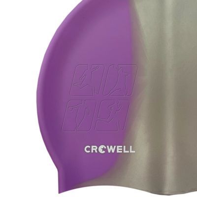 4. Crowell Multi Flame silicone swimming cap col. 15