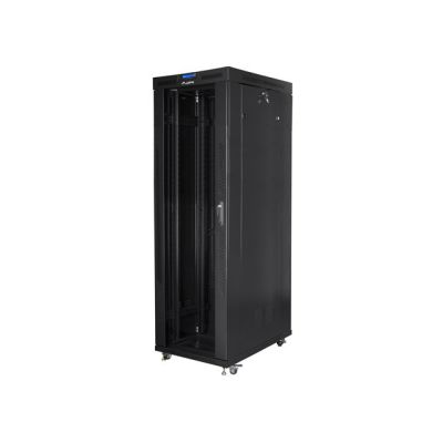 3. LANBERG FLOOR RACK CABINET 19" 42U 800X1000 GLASS DOOR LCD BLACK FF01-8042-12BL (FLAT PACK)