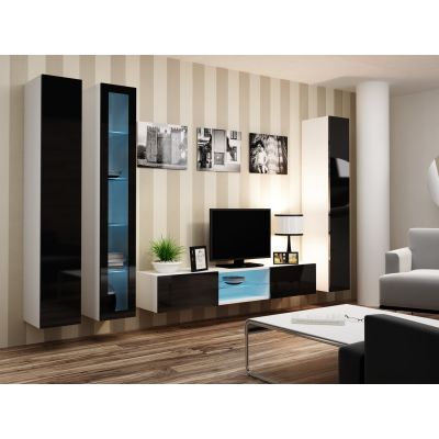 10. VIGO full display cabinet '180' 180/40/30 white/black half