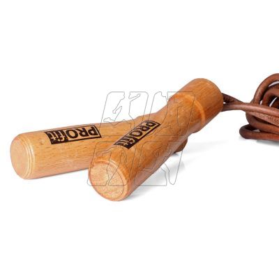 9. Leather skipping rope PROFIT DROP DK 1019