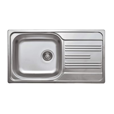 Single-bowl steel sink with drainer ZEX 0113 5907650842408
