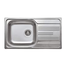 Single-bowl steel sink with drainer ZEX 0113 5907650842408