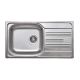 Single-bowl steel sink with drainer ZEX 0113 5907650842408