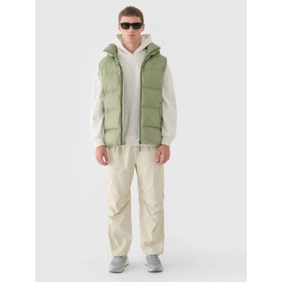 4. Men's down vest with natural filling 4F 4FWAW24TVJAM148-43S