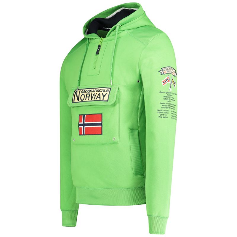 5. Geographical Norway Gymclass 054 Pop M sweatshirt WW4181H/GN-Flashy green