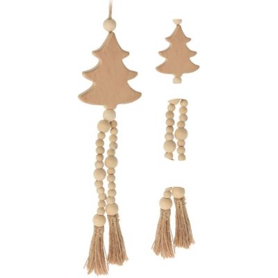 4. DECORATIVE PENDANT BOHO ECO NATURE WOODEN CHRISTMAS TREE