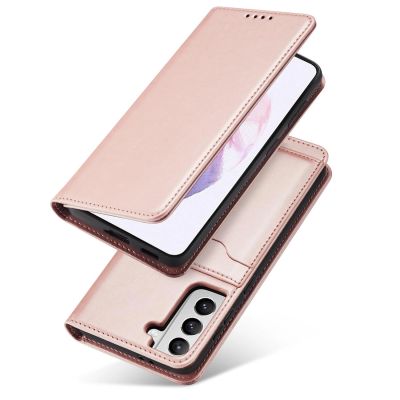 13. Magnet Card Case for Samsung Galaxy S22 + (S22 Plus) Pouch Wallet Card Holder Pink