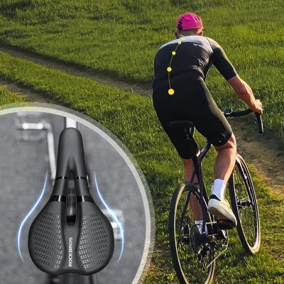 6. Rockbros 8182 city bicycle saddle, comfortable, anatomical - black