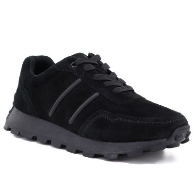 Leather platform sneakers black S.Barski