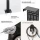 2. Outdoor stand for Maclean EV and PHEV car chargers, steel, 15 kg max., MCE456