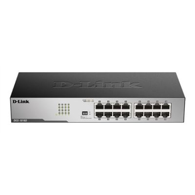 4. D-Link DGS-1016D/E Network Link Unmanaged Black, Metallic