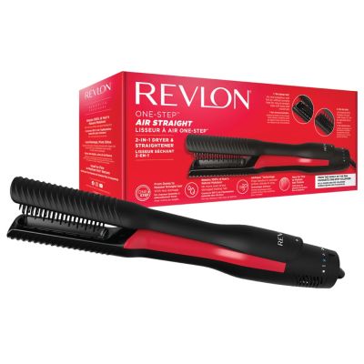 5. Revlon One-Step Air Straight Hot Air Straightening Brush Black, Red