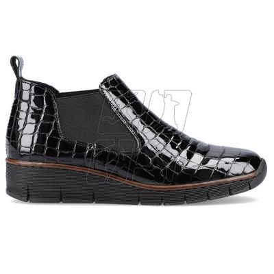 24. Rieker W R474 black snakeskin leather boots