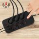 11. MACLEAN POWER STRIP, EXTENSION CORD 6 OUTLETS + 4XUSB, 110-240V AC 50/60HZ, 2.1A MAX 2500W, 1.5M, BLACK MCE389 B