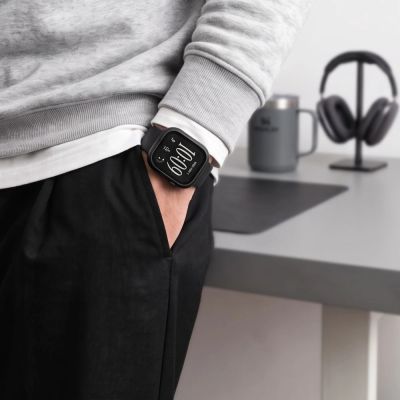 10. Tech-Protect Defense Black & Clear 2-Pack Case for Apple Watch 46 mm