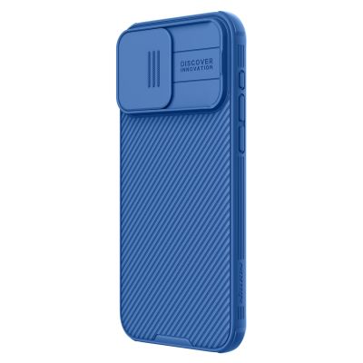 2. Nillkin CamShield Pro Magnetic Case for iPhone 15 Pro Max with Camera Protector - Blue