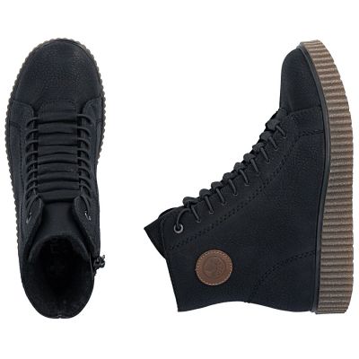 11. Women's insulated platform ankle boots black Rieker Y4308-00
