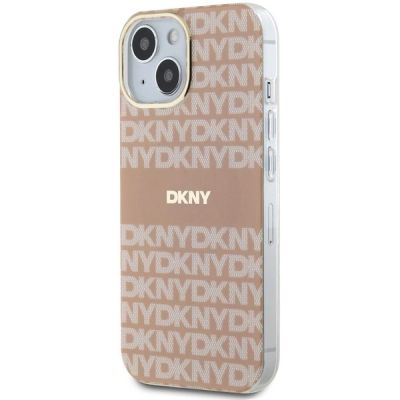 2. DKNY IML Mono & Stripe MagSafe case for iPhone 15 / 14 / 13 - pink