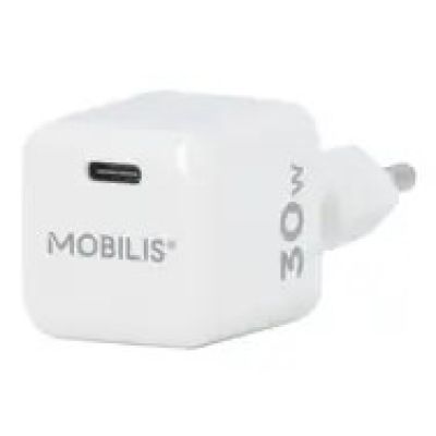 Mobilis 001383 Mobile Device Charger Universal White AC Fast Charging Internal