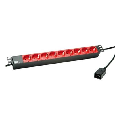 2. Bachmann 333.937 2 m power strip 9 x sockets indoor Black, Red
