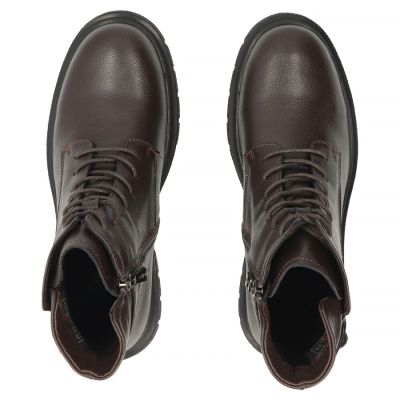 13. Women's leather ankle boots, dark brown, Filippo DBT8018