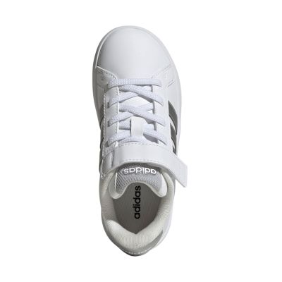 4. Adidas Grand Court 3.0 Kids' Shoes White and Silver JP9368