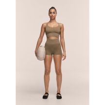CASALL Shiny Seamless Rib Hotpants Women's Training Leggings, Green