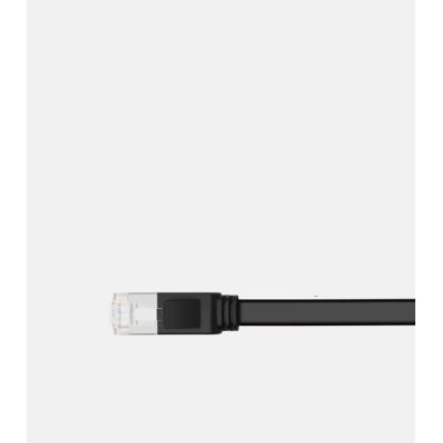 10. Ugreen Flat Cable Internet Cable Ethernet Patchcord RJ45 Cat 6 UTP 1000Mbps 0.5m Black (50183)