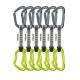 Edelrid 737910106270 Climbing Carabiner Locking Clasp D-Shaped Green, Gray 6 pcs.