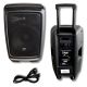 37. V-TONE OrionX 14 ACCU - Active speaker, black, rechargeable, Bluetooth, TWS, USB, AUX, FM, DSP, extendable handle, transport wheels, 135W RMS