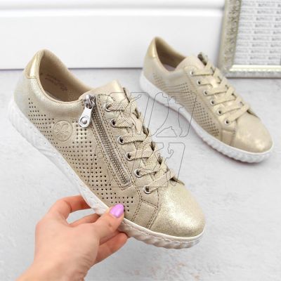 2. Comfortable leather shoes Rieker W RKR694, beige