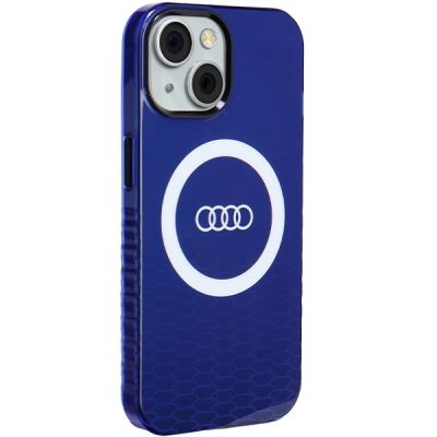 6. Audi IML Big Logo MagSafe case for iPhone 15 / 14 / 13 - blue